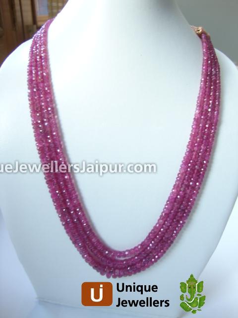 Rubylite Faceted Roundelle Beads